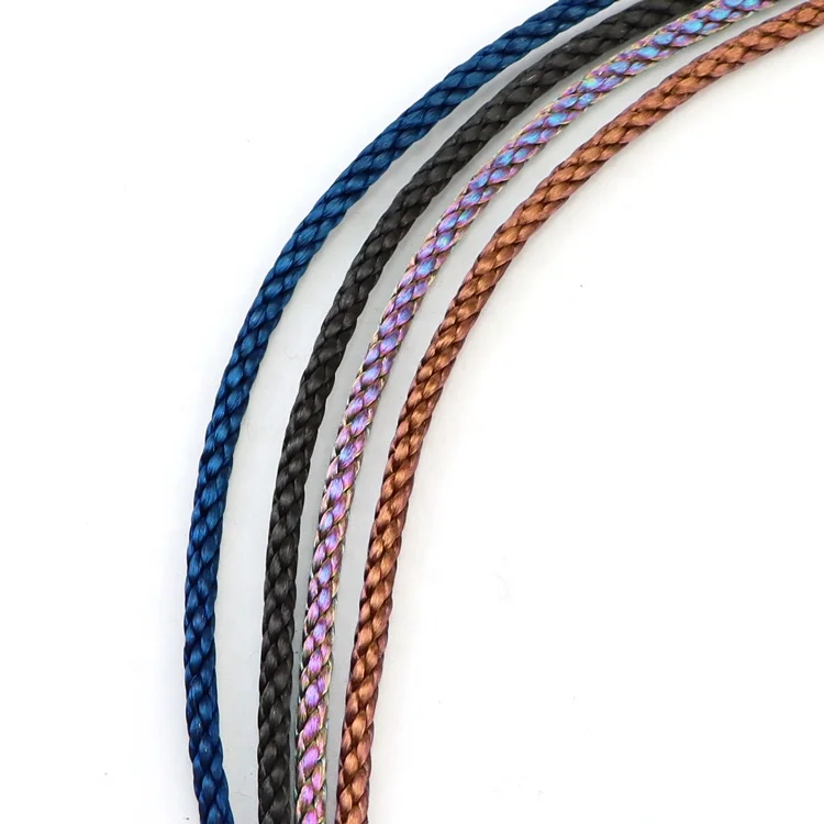 New Arrival Fashion Jewelry Rope Stainless Steel Cords Colorful Steel Wire Rope Gold Plated Steel Wire Woven Cord for Bracelet