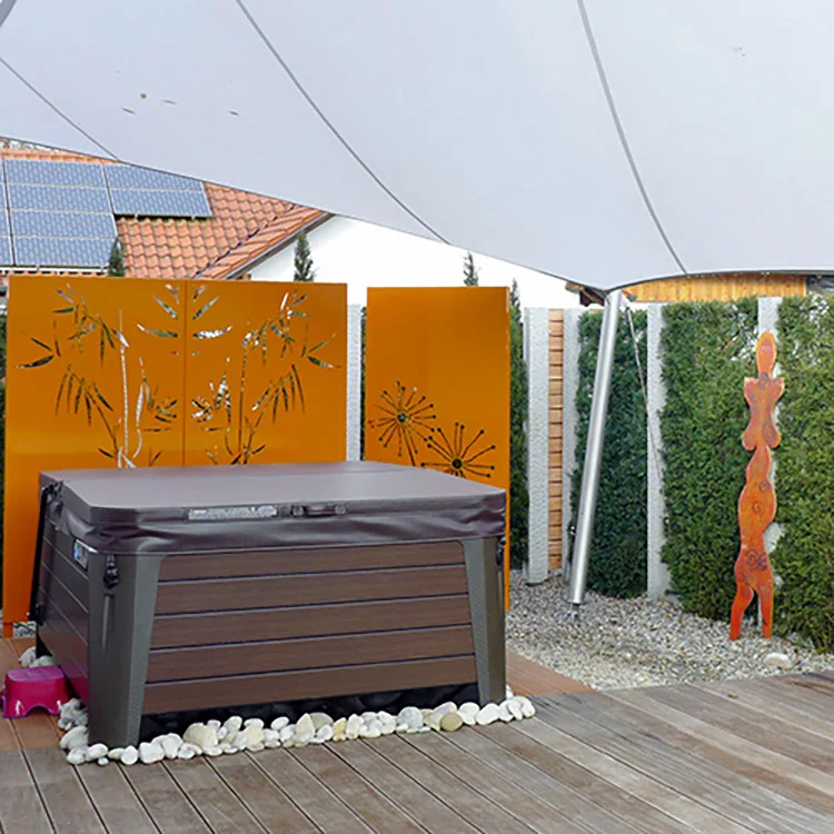 Customized Decorative Privacy Art Metal Screens Corten Steel Garden Screen