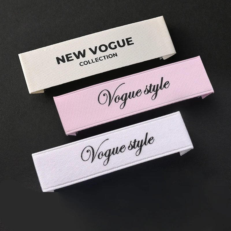 cheap price custom woven labels for Jeans Garment accessories custom brand logo woven labels