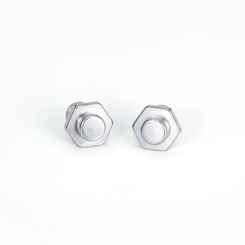 Retro exaggerated cross screw earstuds titanium steel hexagonal personality earrings for men and women