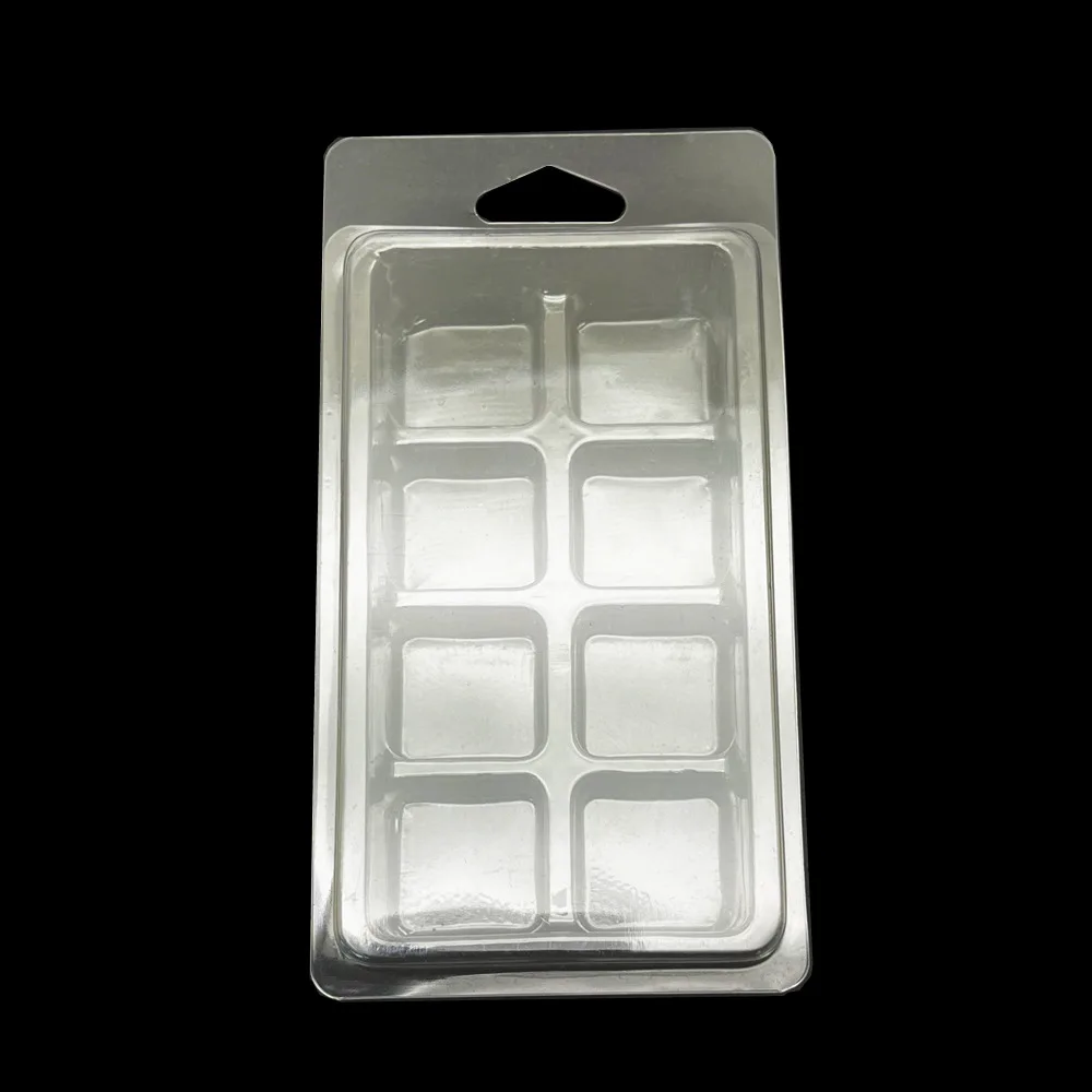 Spot candle blister 6 grid 8 grid aromatherapy wax block essential oil transparent plastic box wax melt packaging shell