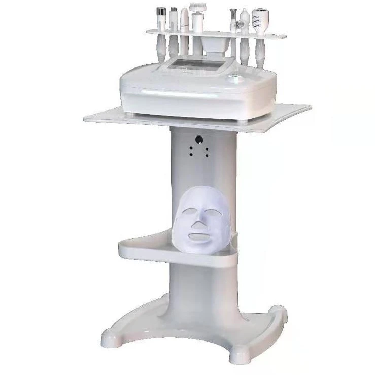 Ультразвуковой + RF с кислородом + скребок для кожи + щетка + вакуум + спрей + светодиодная маска + холодный и Горячий Молоток 8 в 1 косметический инструмент для ухода за кожей