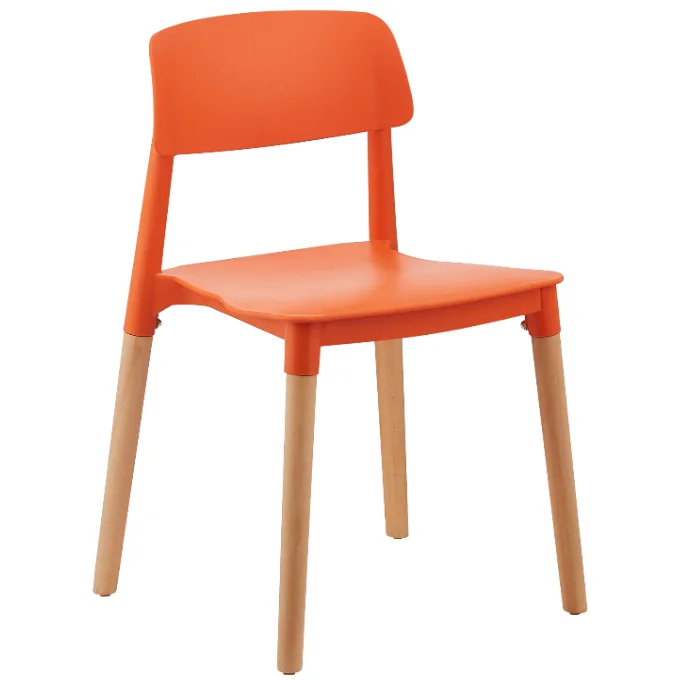 
Hard Handle Plastic Dining Chair With Beech Legs For Sale 