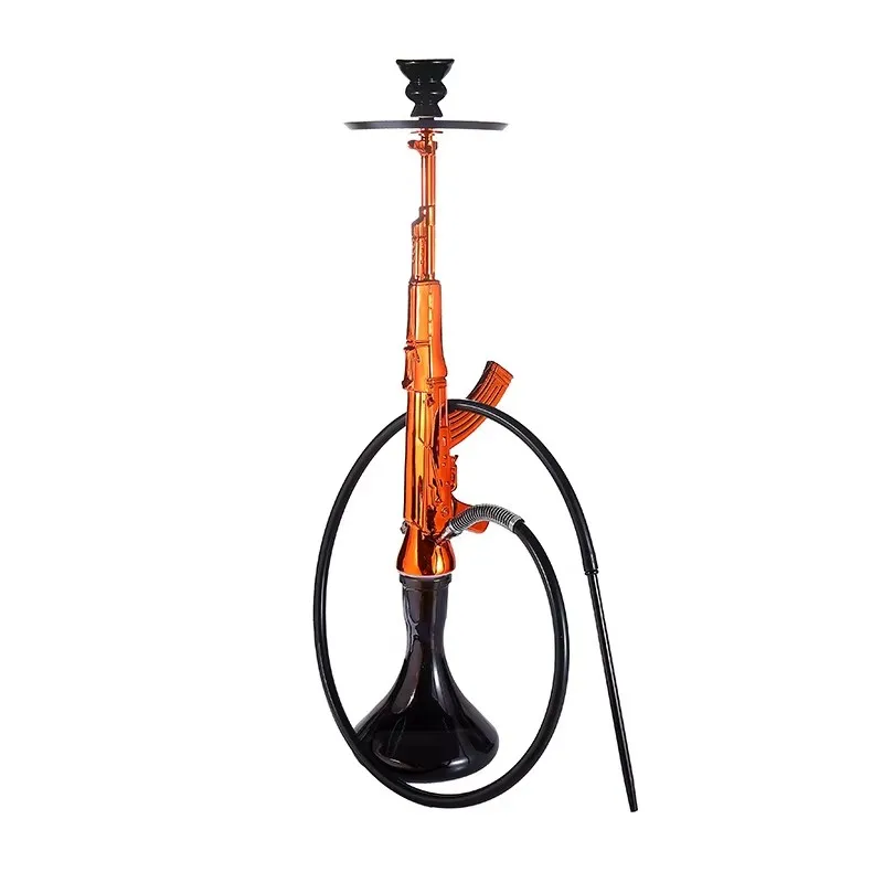 Factory price Gun shape 78CM Large Size Hookah AK47 Arab Premium Narguile Shisha Smoking Hookah Set With Silicone Hose Hookah