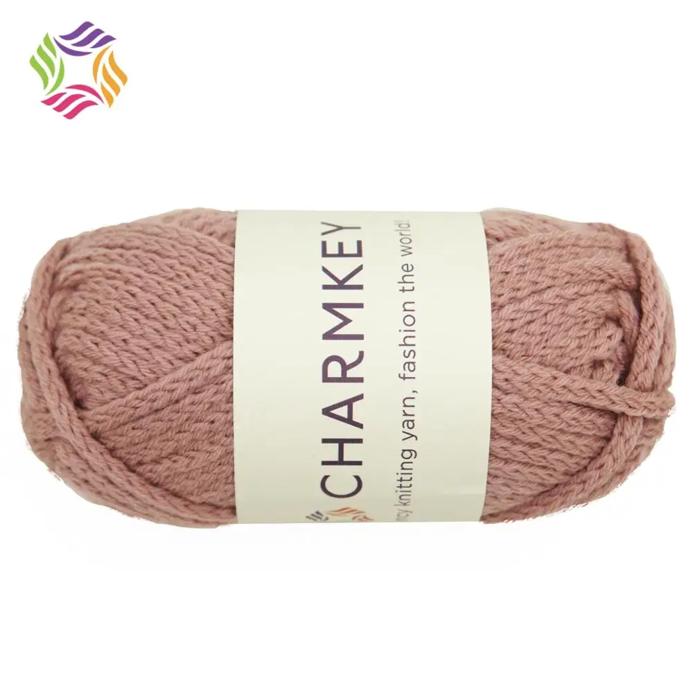 Charmkey, высокая масса, модная веревка, однотонная 100% акриловая крупная пряжа для ручного вязания одеяла, низкая цена
