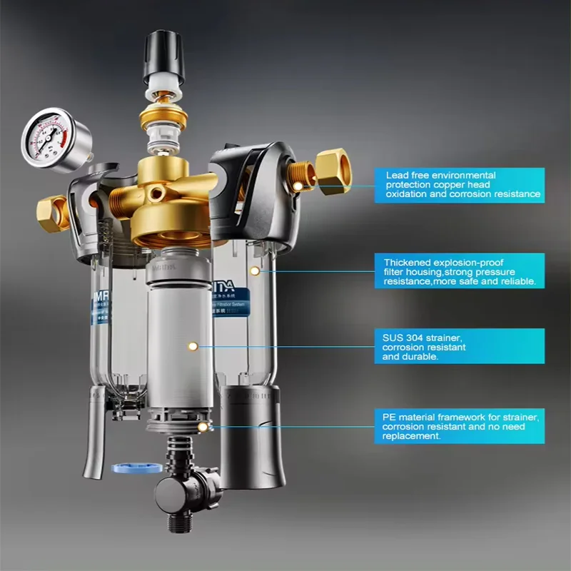 Pre Filter Imrita Manufacturer Stainless Steel Mesh Pre Filter Water 6T Large Flow Tap Sediment Water Filter Purifier