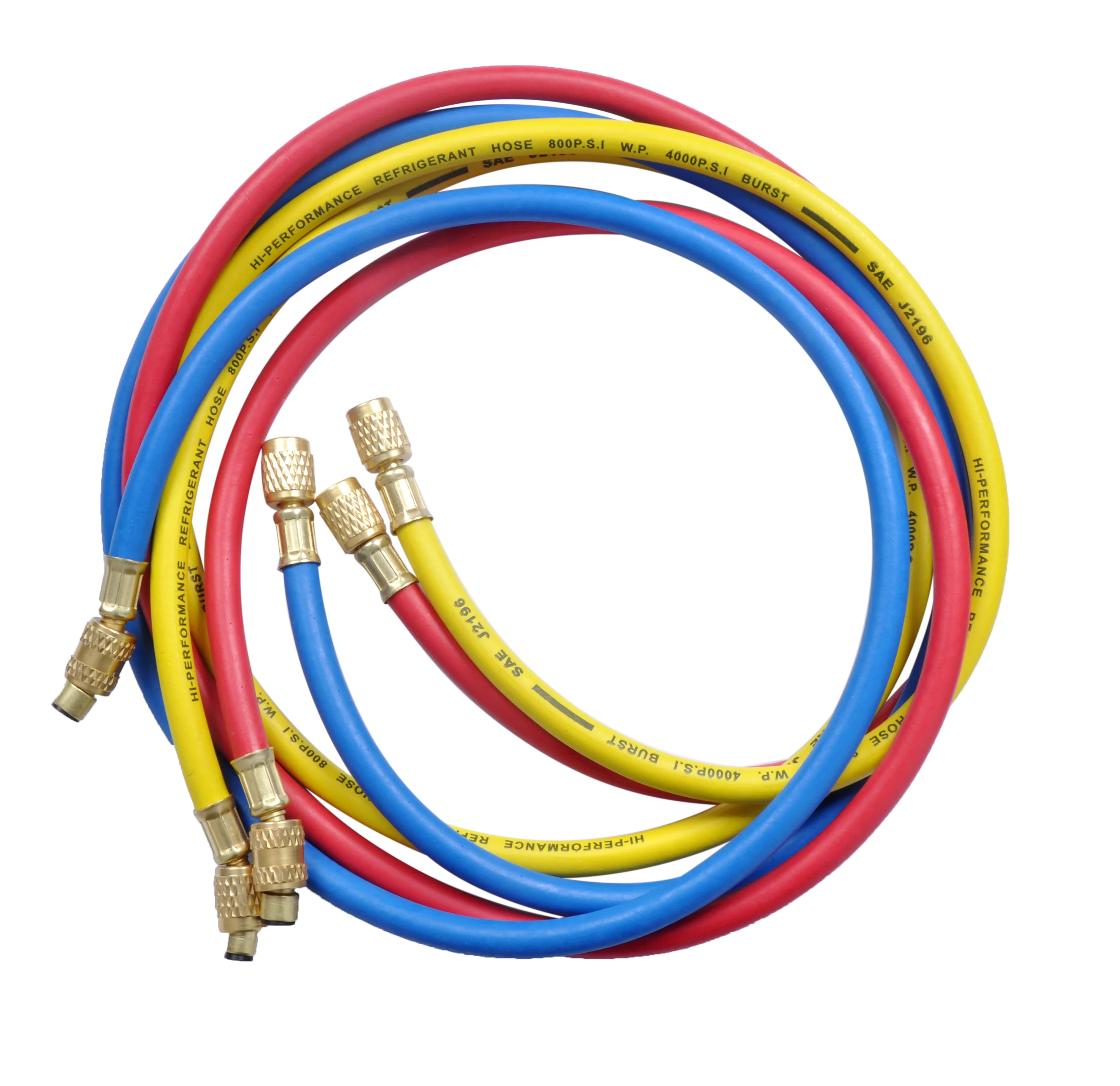 Высокопрочная Трехцветная трубка для хладагента/зарядный шланг для R410A, R32,