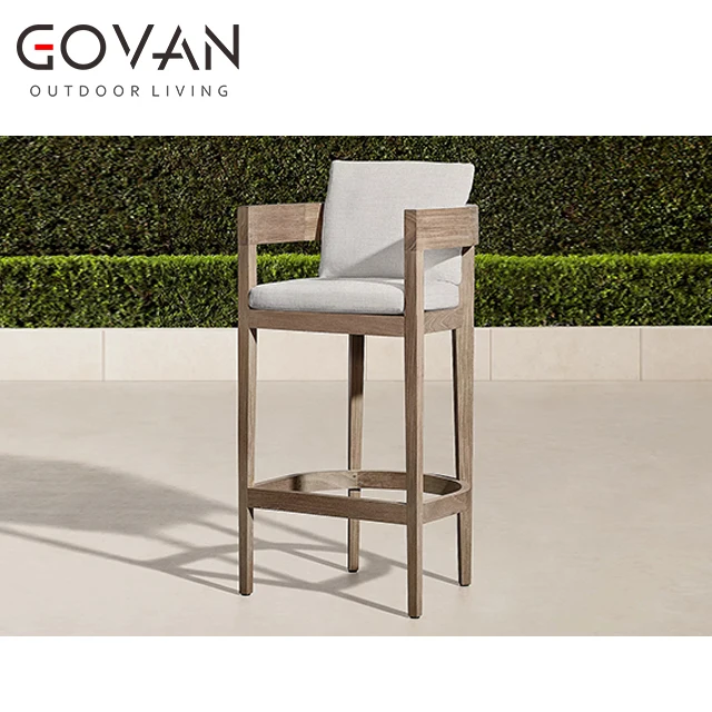 New Arrival Outdoor Furniture Garden Patio Leisure Solid Teak Wood Barstool