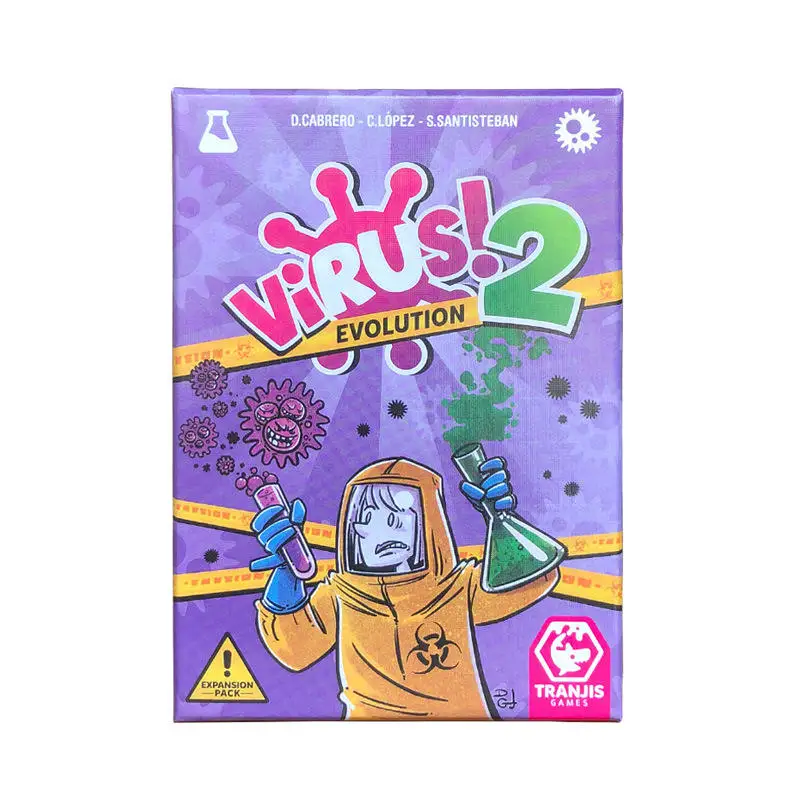 Hot Sale English Virus Card Games With Cardboard Box Family Playing Toy Paper Classic Board Game Playing Cards for Adult