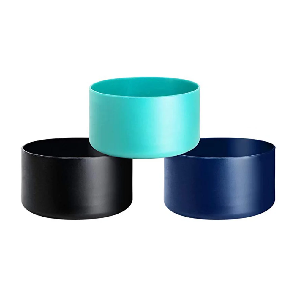 Protective Silicone Bottle Boot Sleeve for Stainless Steel Vacuum Water Bottle BPA Free Anti-Slip Bottom Cover Lid