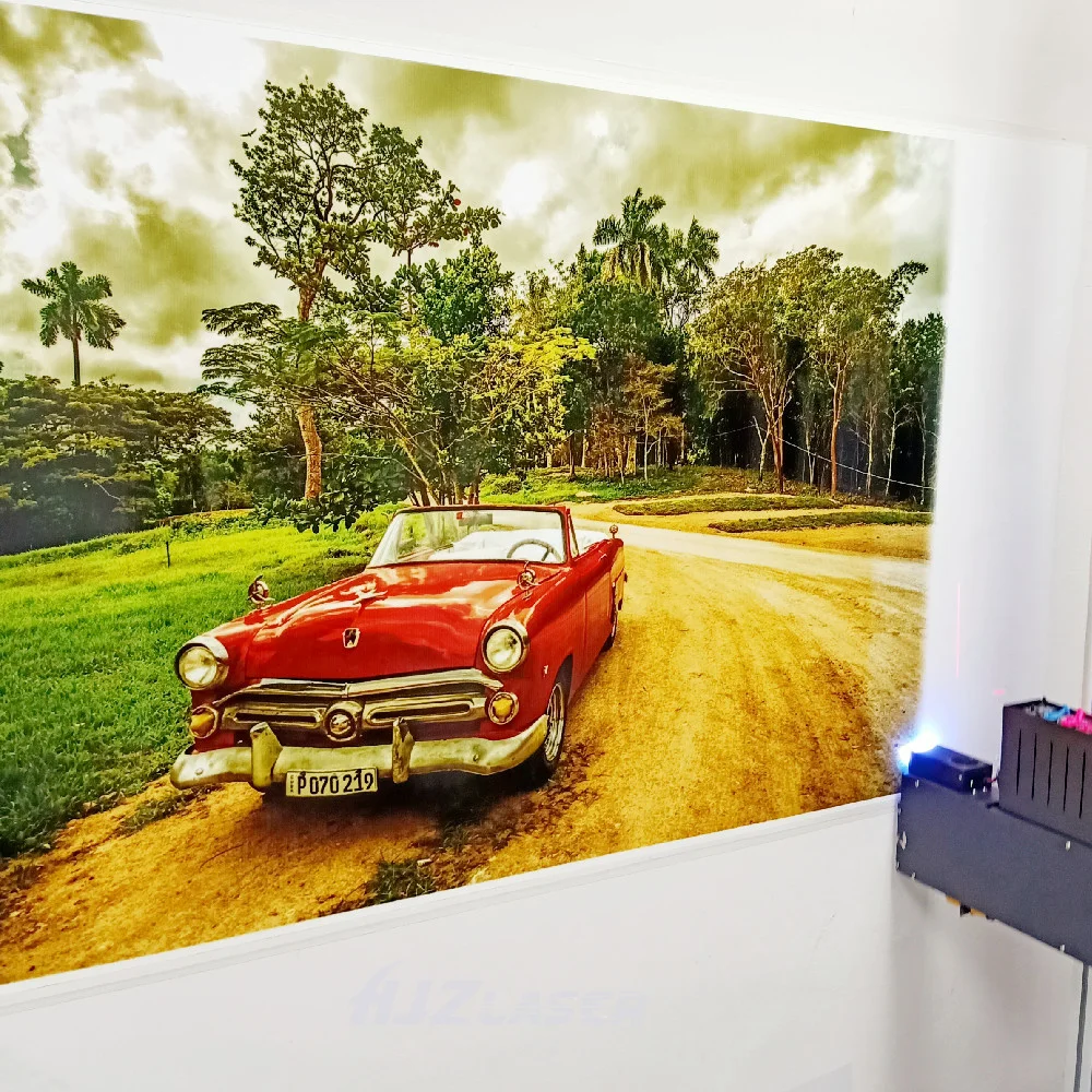 3D Wallpen вертикальный прямой УФ струйный настенный принтер с двойной головкой Cmyk + W Color