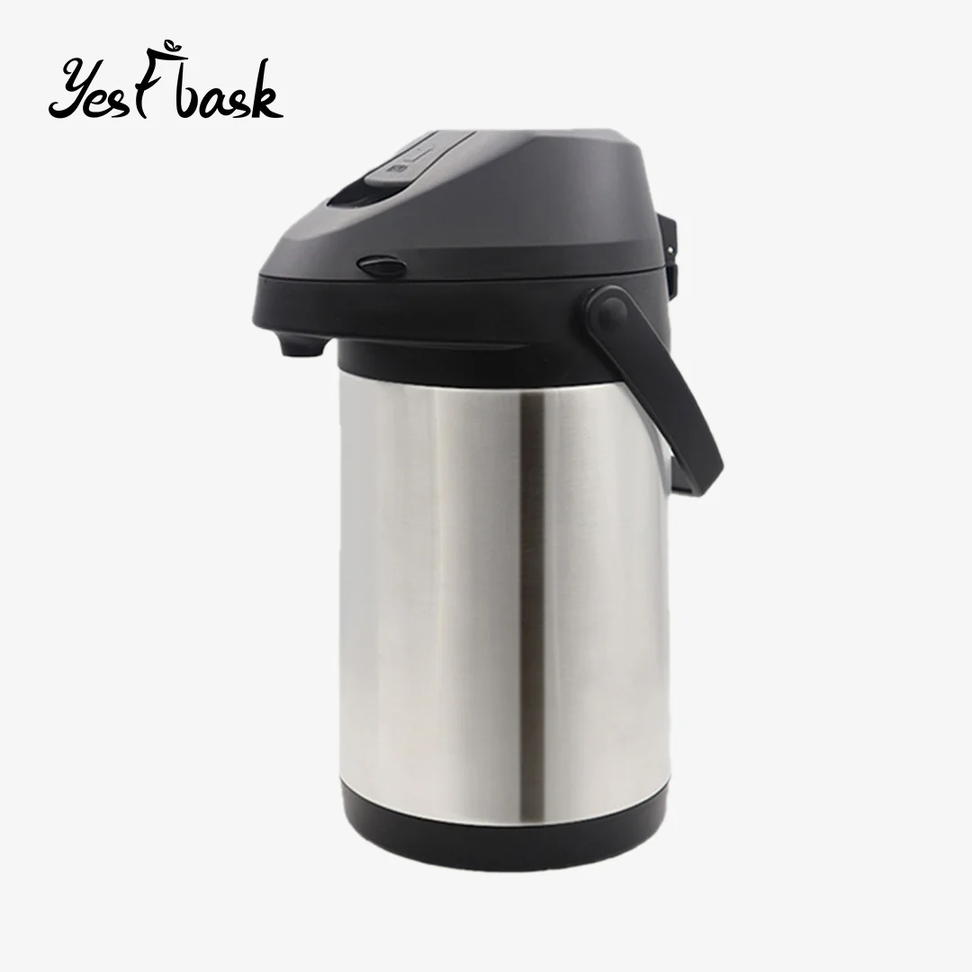 Classic Stainless Steel Aislamiento Termico Duradero Dispenser Vacuum Airpot Thermo with Lever Pump Action 2.0L 2.5L 3.0L 4.0L