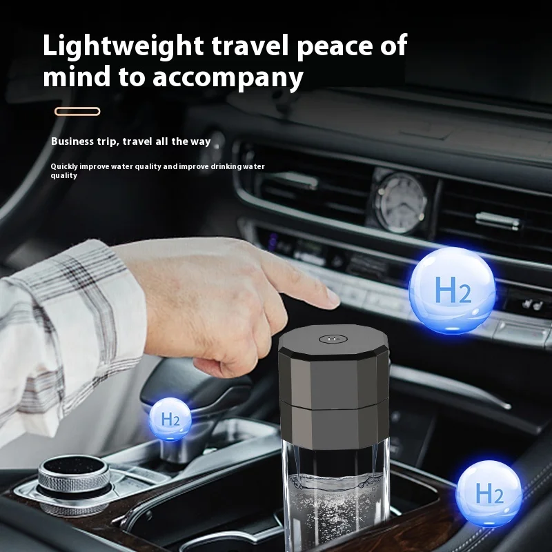 Wholesale Best Selling SPE PEM USB Rechargeable Portable H2 Rich Hydrogen Generator Glass Water Thermos Bottle for Gifts