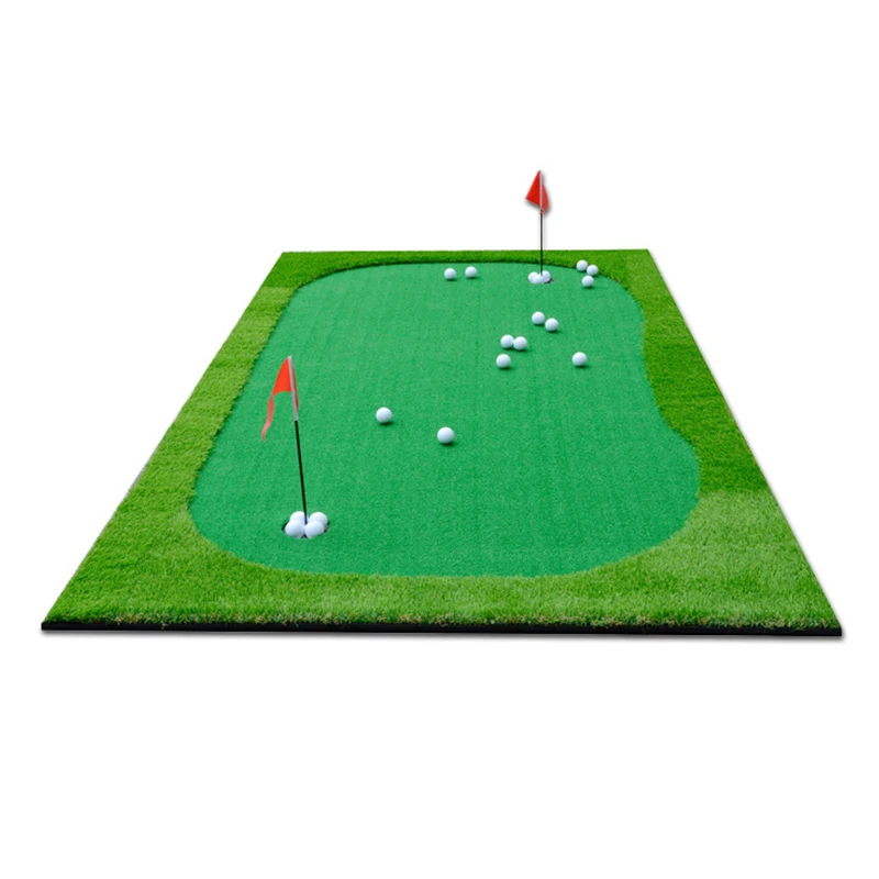 Mini Golf Course Collection Outdoor Golf Putting Mat Artificial Green Grass Carpet Putting Green Practicing at Home