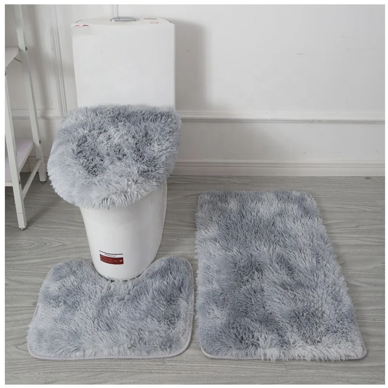 long hair soft bathroom mat anti slip  fluffy carpet rug polyester area rug