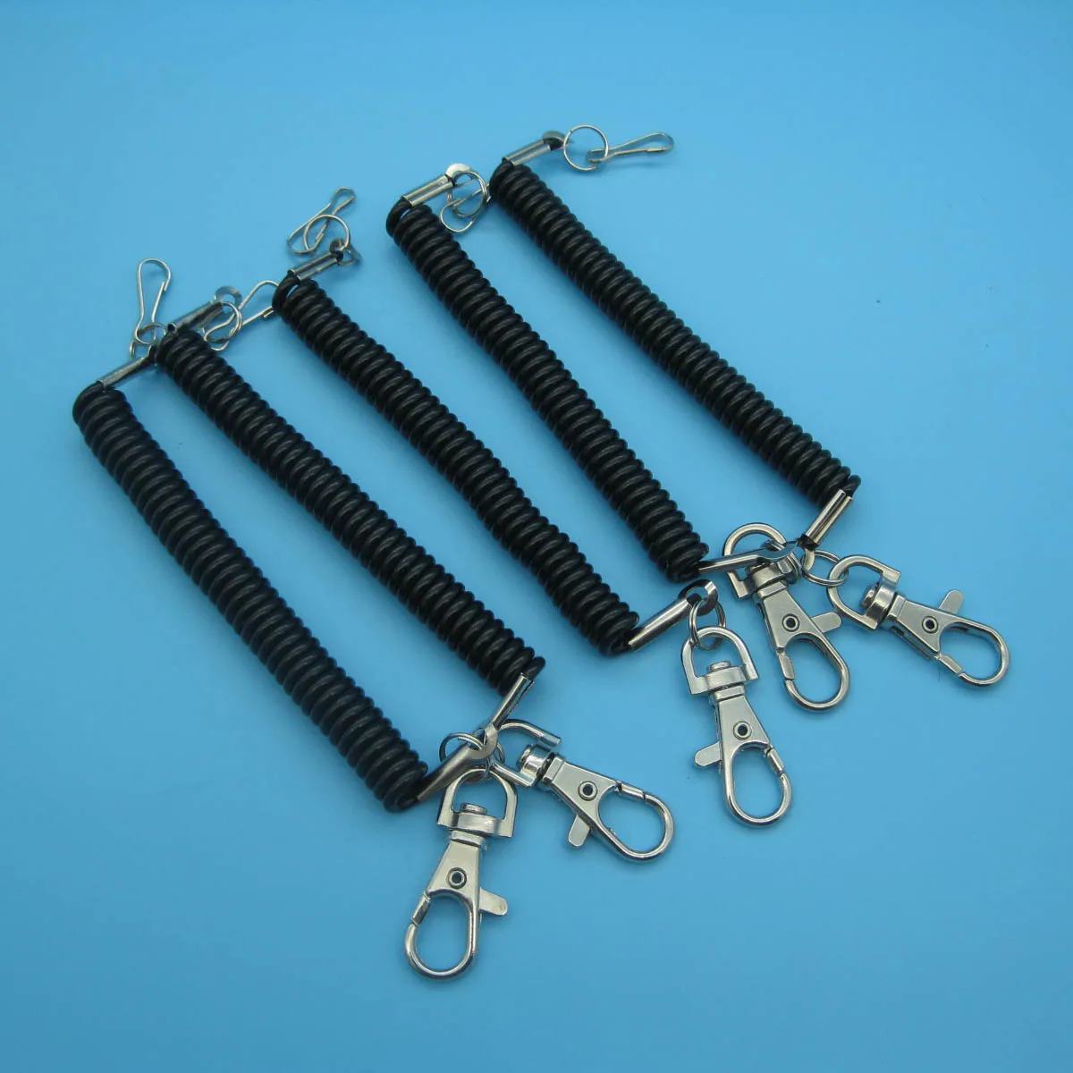 TONGS FOR FOOD Nylon Clip Stainless Steel Baking Bread Clip clamp tweezers spring coil lanyard with lobster hook