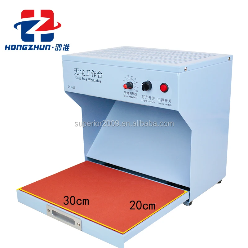 mini dust free room working table for mobile repair with mat