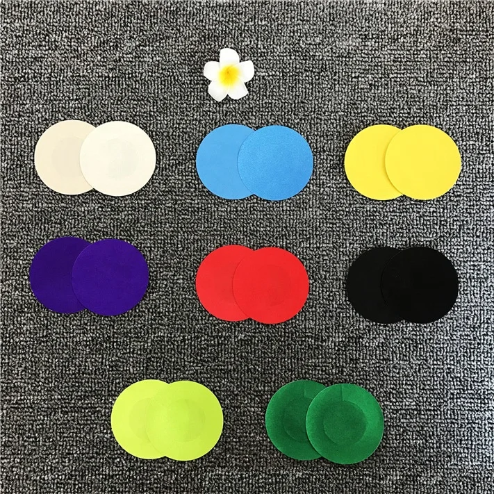 Fashion Satin Sexy Nipple Covers Round Shape Nipple Stickers Pasties Wholesale Chest Stickers