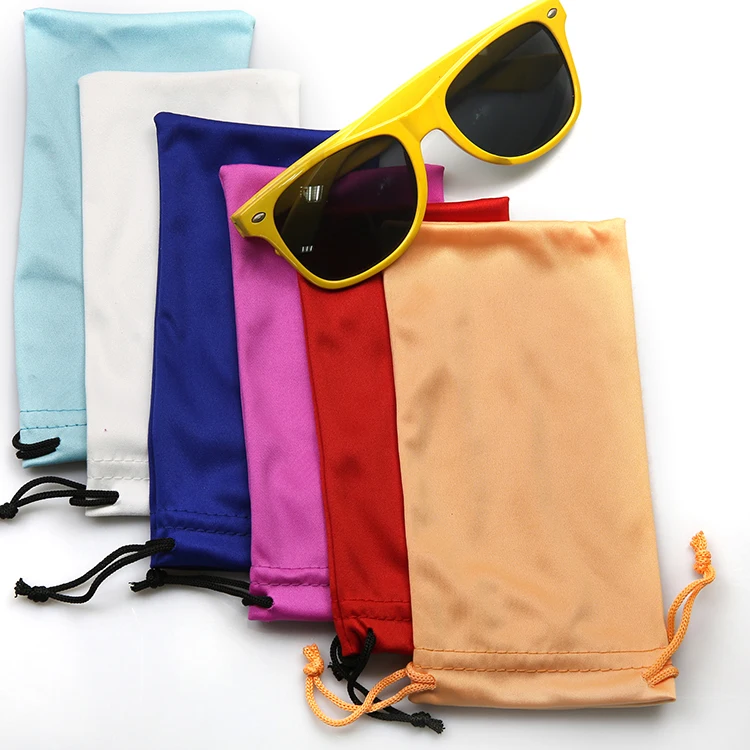 Multi Sun Glasses Customized Logo Sunglasses Pouch Bag With Drawstring Pouch