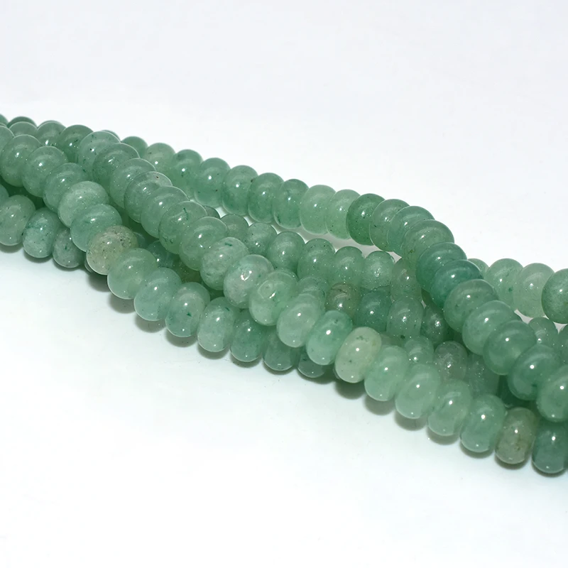 Wholesale Price Gemstone 4*6/5*8mm Green Aventurine Rondelle Wheel Beads For Making Jewelry