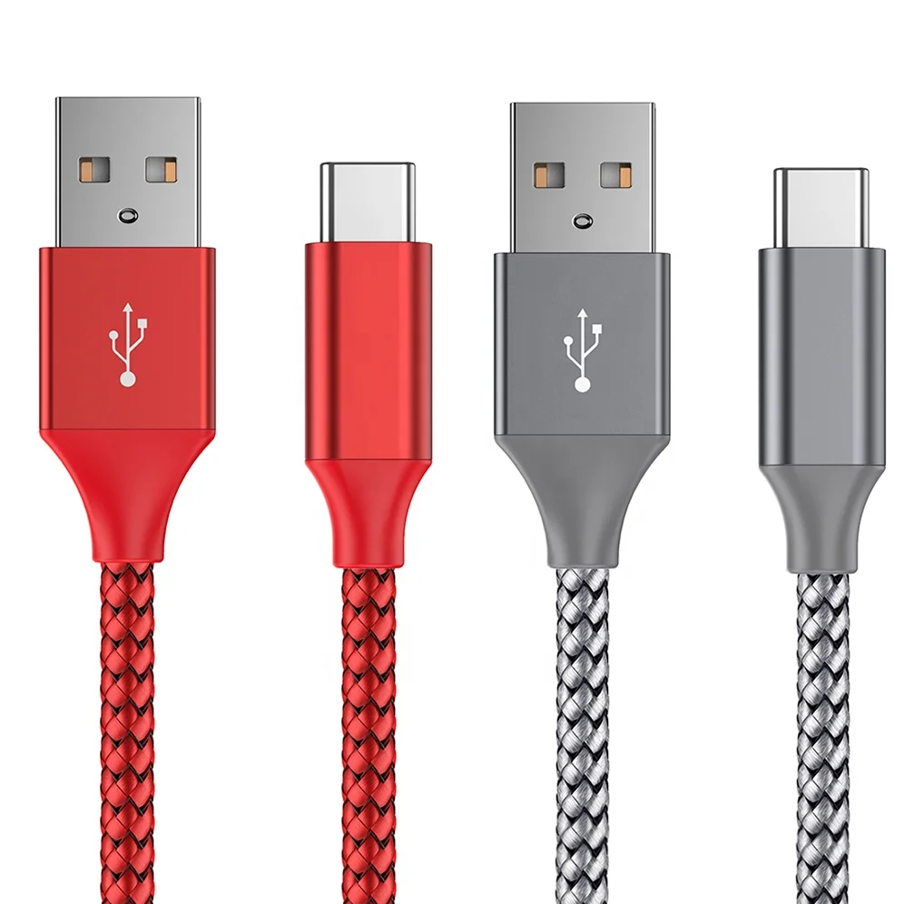 Factory price TPE  usb cable nylon braided high speed type c data cables for Android phones
