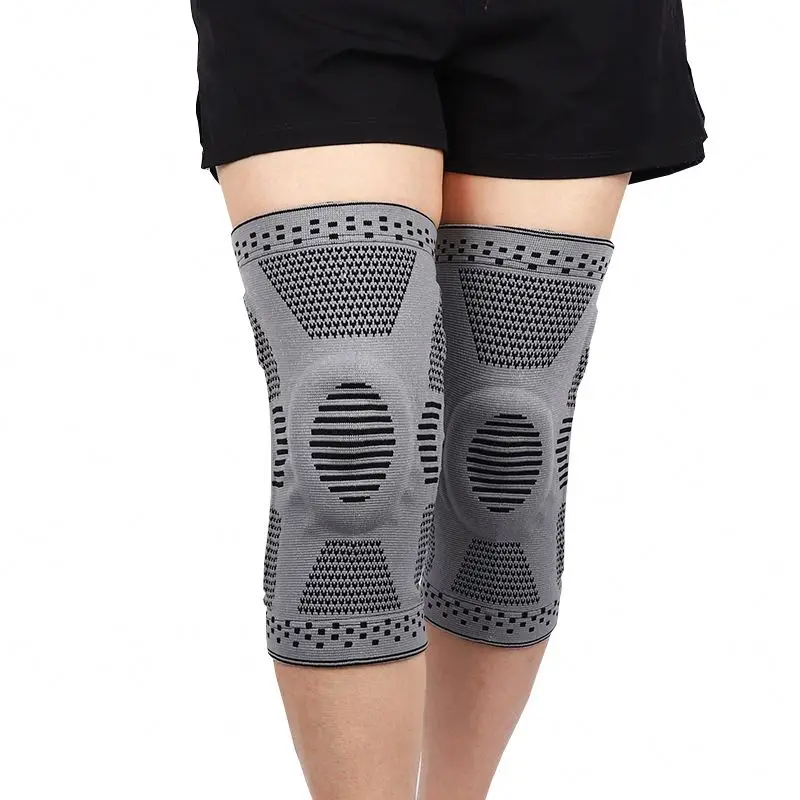 Sports Breathable Knee Sleeve Support Elastic Compression Knee Braces Knee Pad with Silicone Pad