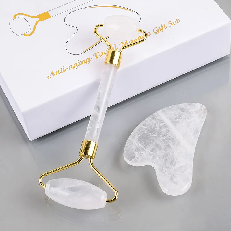 Fashion Skin Tightening Guasha Jade Roller And Facial Massage Gua Sha Set Care Massage True Anti Wrinkles Jade Roller Set