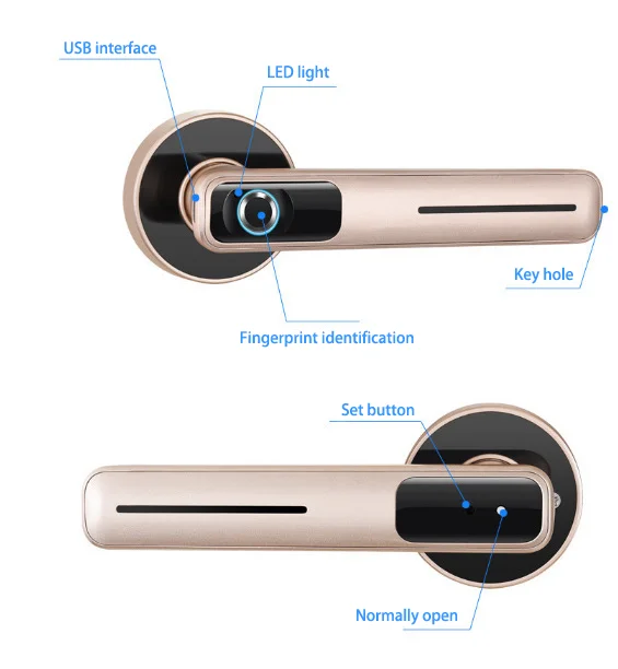 
Safety and convenient indoor bedroom door lock for house/villa/office/archives rooms 