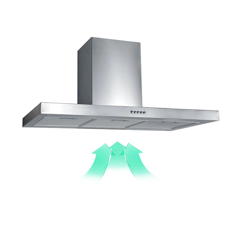 Zhongshan Factory Custom size Stainless Steel Stylish appearance smart Cooker Chimney Hood with 3 Speed Fan