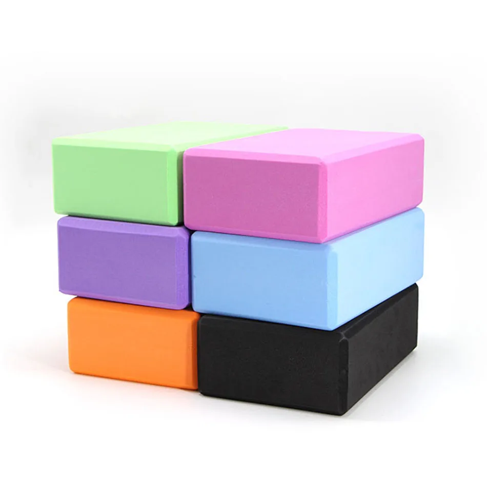 Eco Friendly Dark Purple/pink/blue 230*150mm custom logo Yoga Brick Block Eva