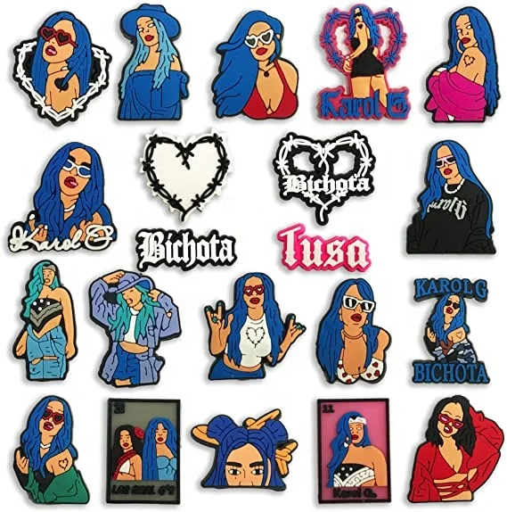 New Arrivals Karol G Croc Shoe Charms Singer Shoe Charms for Shoe Decorations