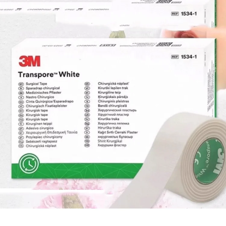 3M medical tape is easy to tear, breathable, and low allergenic for fixing wounds in infants and children. Adhesive tape 1534