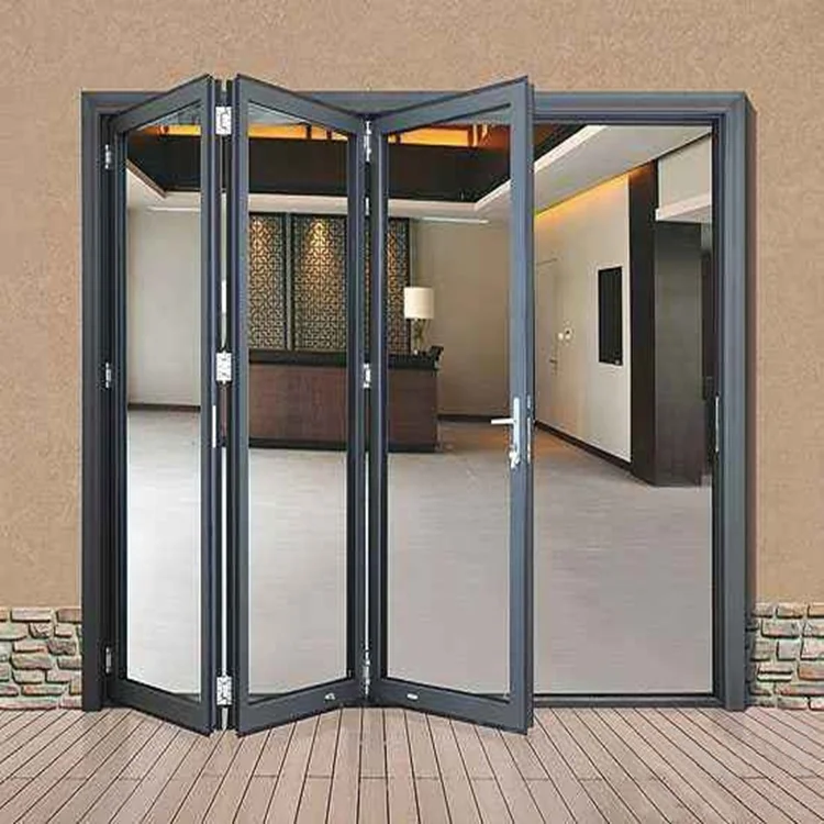 glass aluminum sliding folding door price hinge for restaurant bathroom exterior frameless glass outdoor folding door