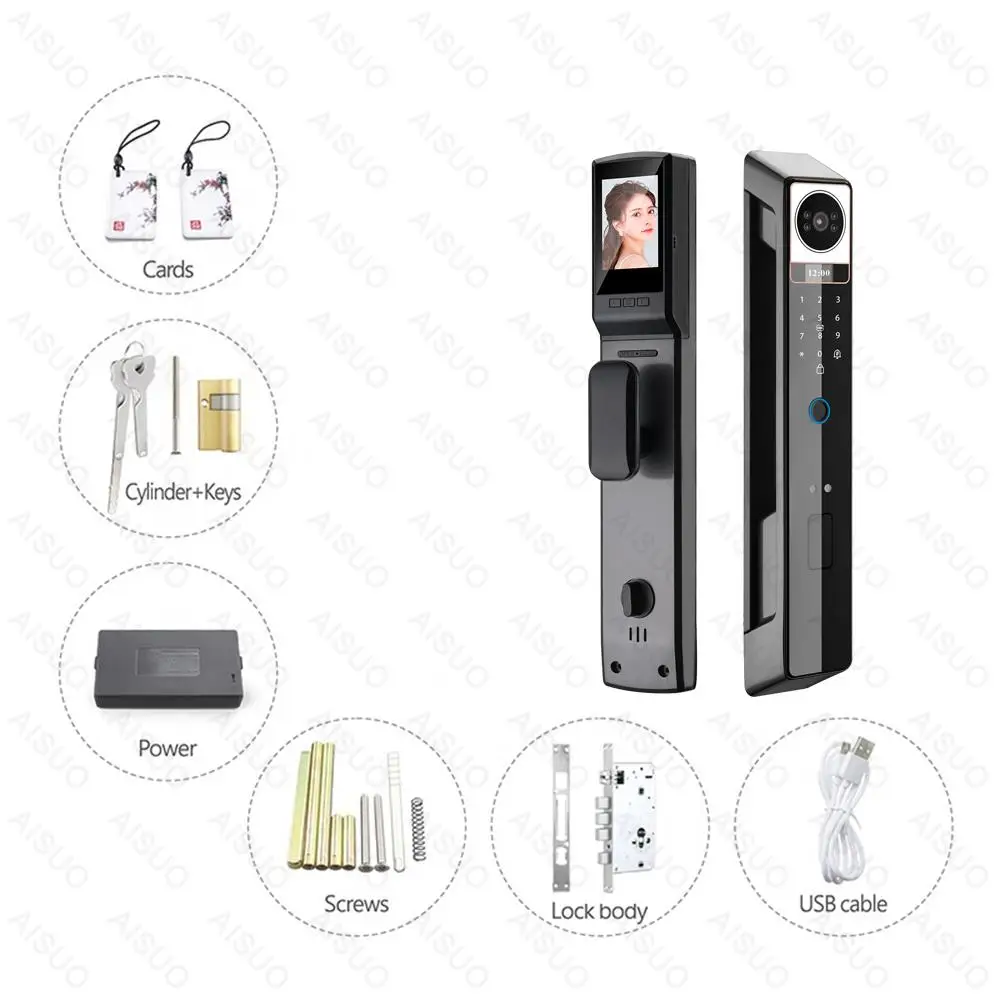 Wifi APP Keyless Entry Door Smart Lock Digital Door Lock with Camera Smart Lock