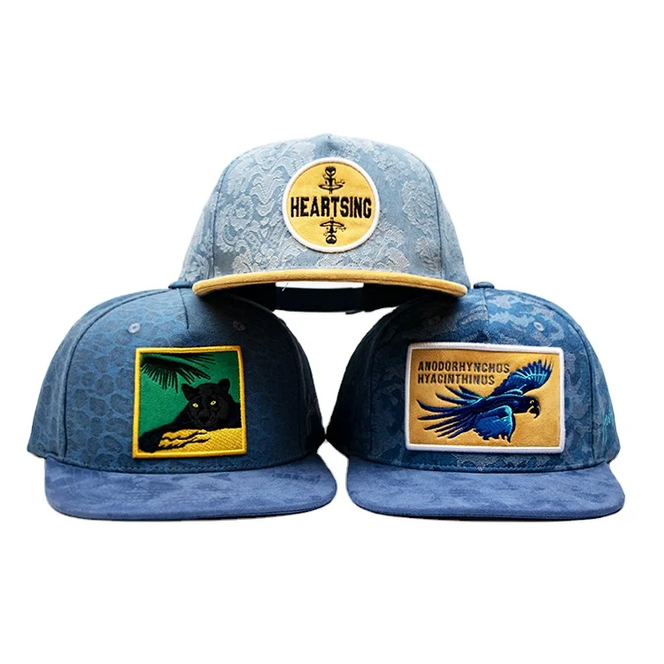 Multi Pattern Denim Printed Baseball Cap Leopard Retro Customized Embroidery Icon Original Snapback Cap