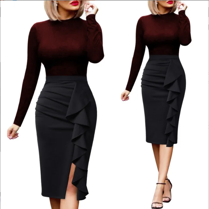 Fashion Summer Casual Golf Custom Plus Size Womens OL Long Skirts