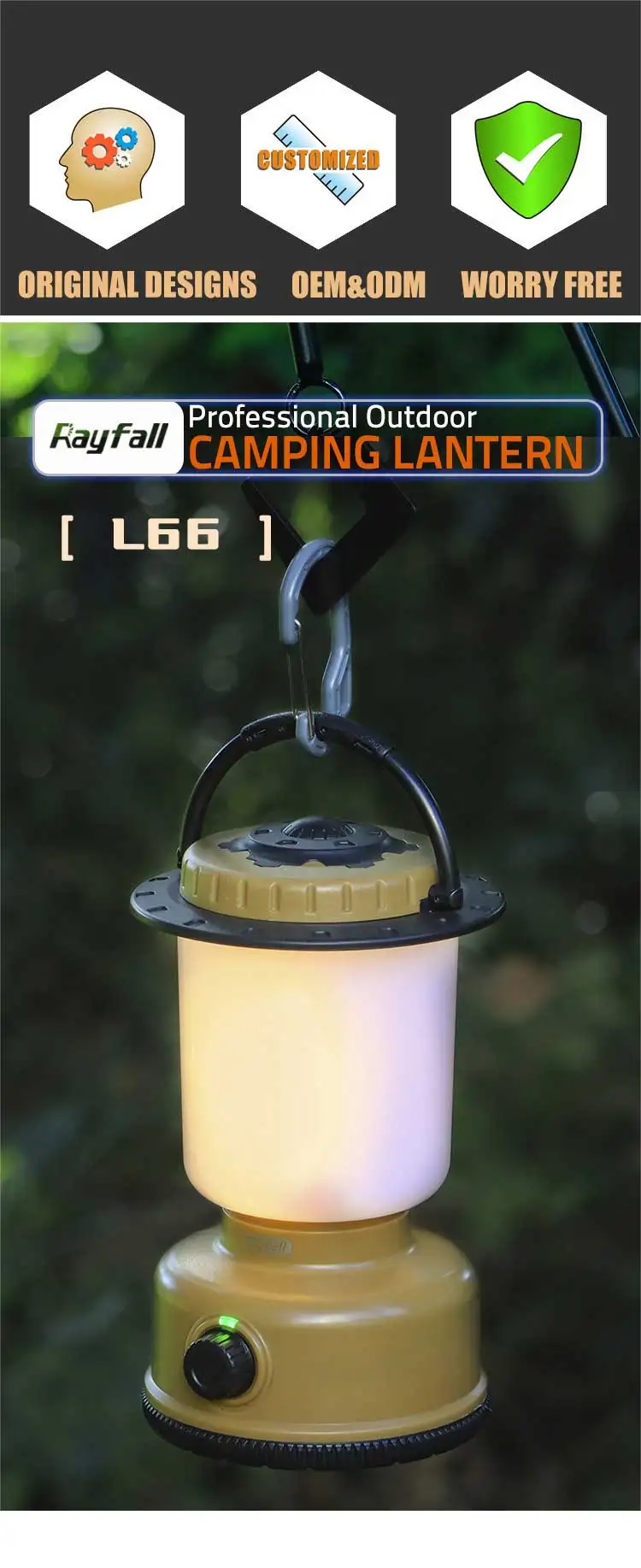 Hot Selling Hand Held Gear Light Hurrincane Power Outage USE Survival Water Resistant Rechargeable Lantern Battery