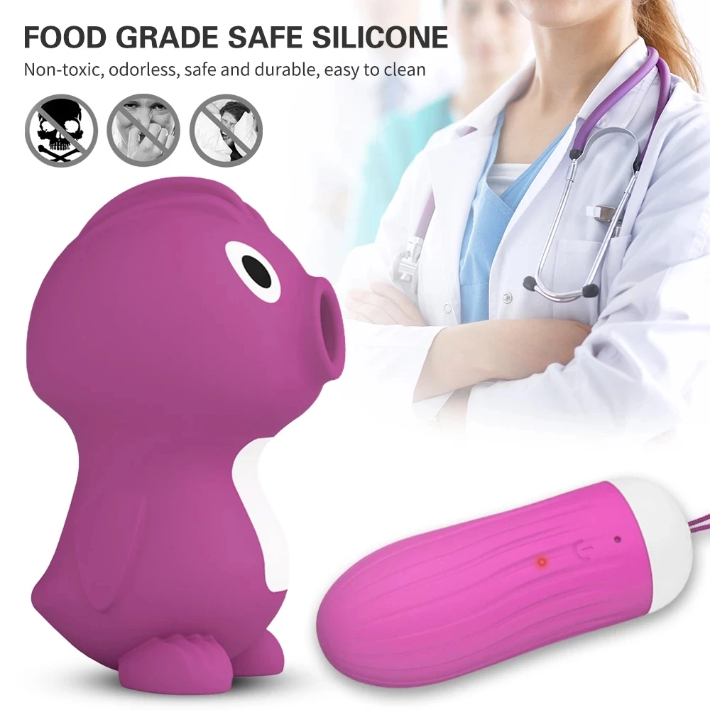 New crinollicks High Egg Remote vibrator Nipple Suction cup G-spot clitoral stimulator Adult male/female Penguin sucking