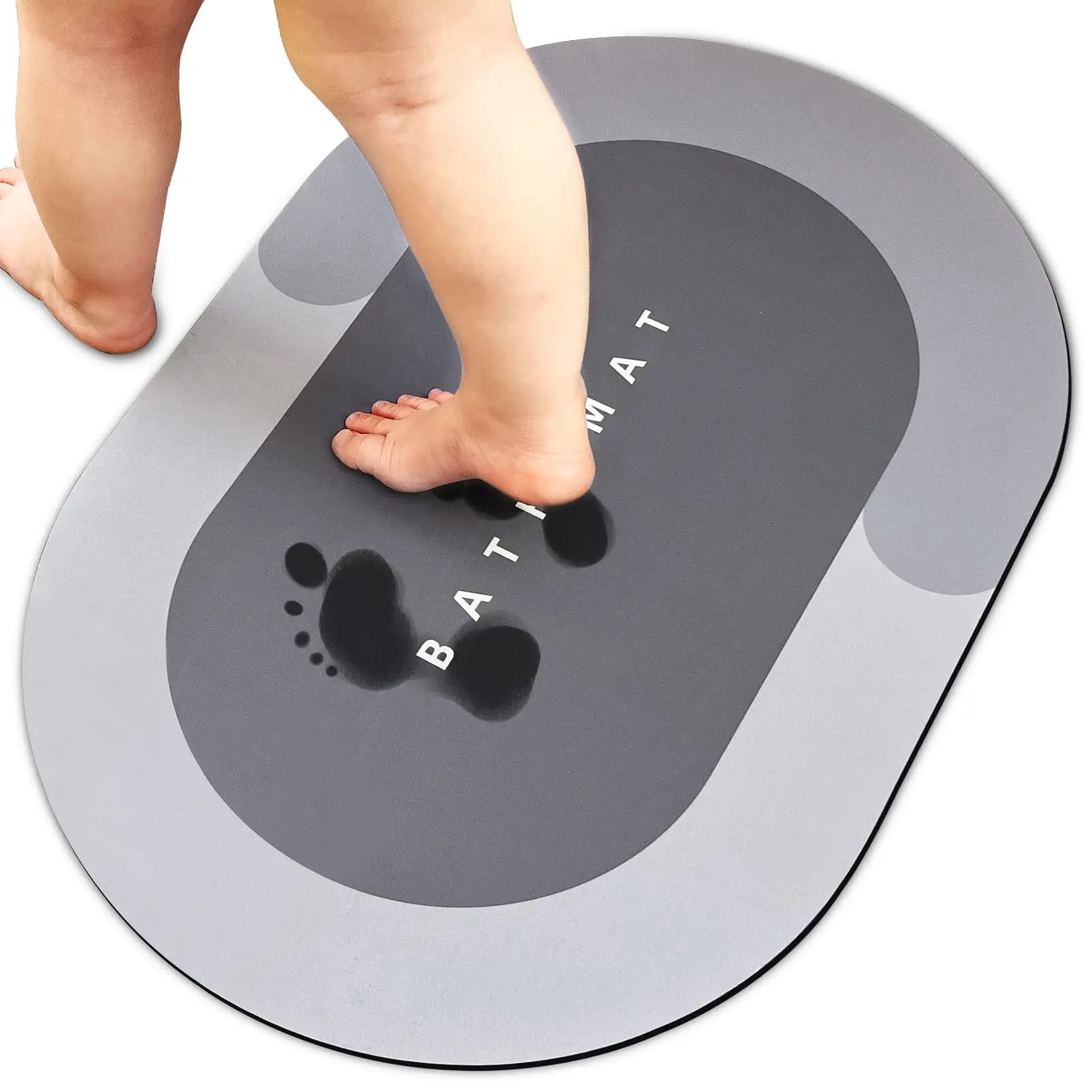 OMGO Bathroom Rug Mat Quick Dry Super Absorbent Bath Mat Non Slip Washable Bath Rug,Shower Rug for Bathtub Shower Room