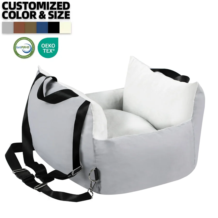 Wholesale Luxury Dog Car Seat Pet sofa Bag Travel safety booster Carrier Bed Washable cover Pets dog car seat cushion