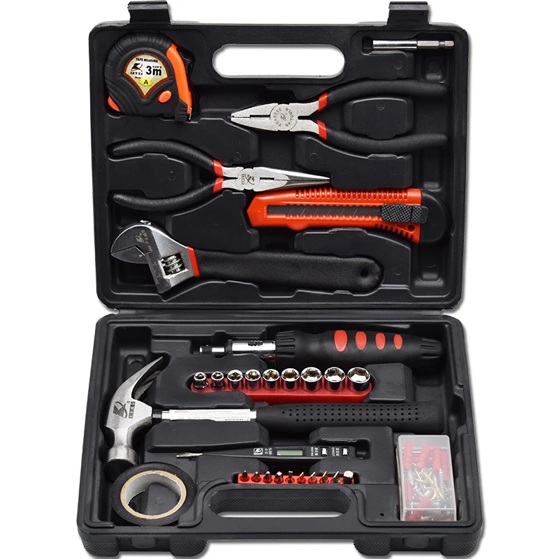 Набор инструментов для ремонта автомобиля KFUWELL H13044A из 30 предметов-набор домашнего обихода с пластиковым ящиком