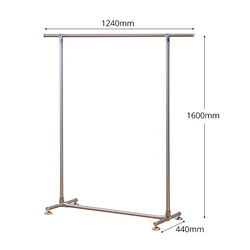 LEEKING Wholesale multi-function simple metal floor wardrobe Clothes shop stainless steel hanger