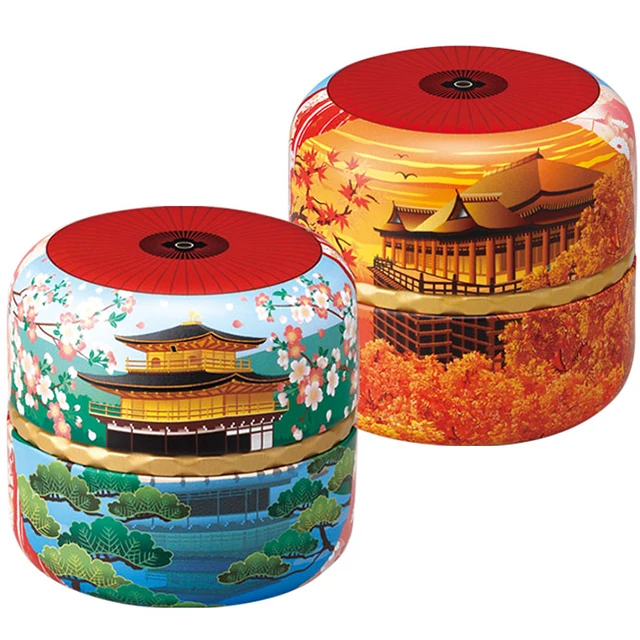 Iconic beautiful design high quality reliable round lid tea tin can
