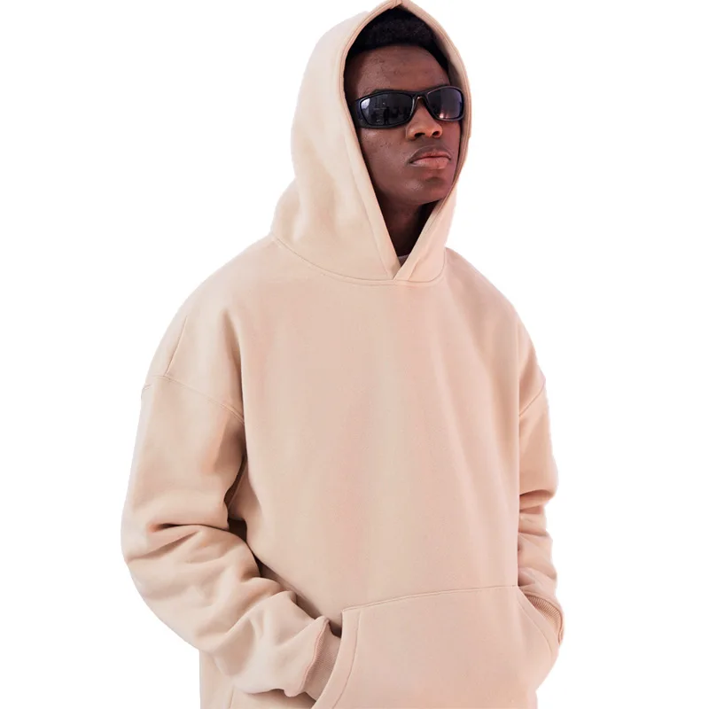 Factory Wholesale Heavyweight Oversized Fleece Hooded Sweater Loose Plush Thickened Fashion men hoodie