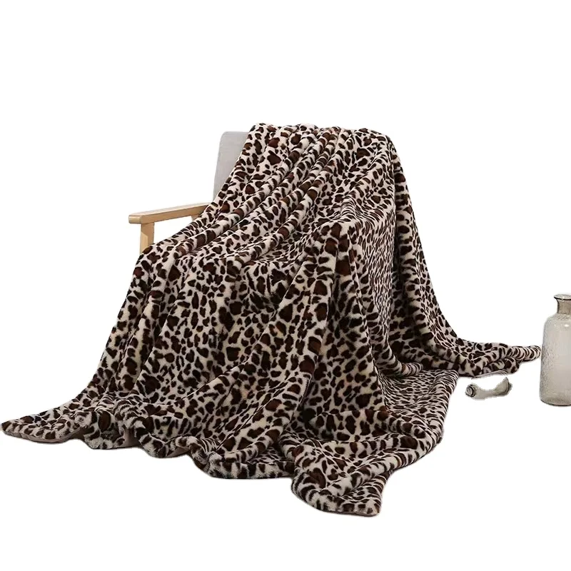 Luxury Wholesale plain super soft faux fur blanket throw in China