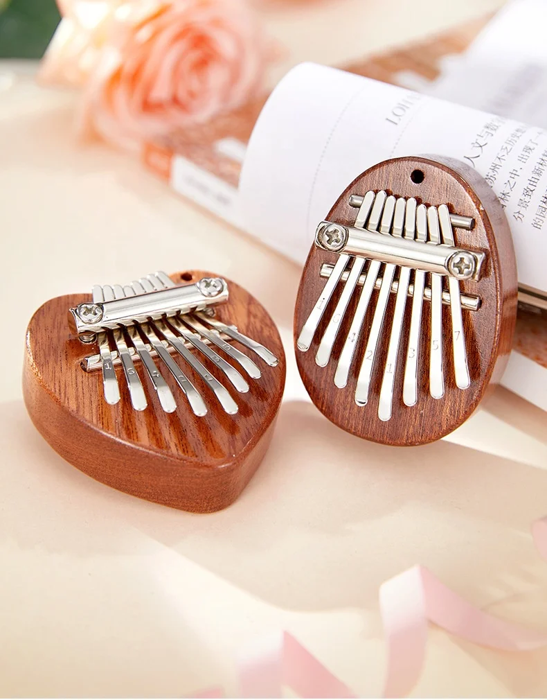 2024 Hot Sales 8 Keys and 17 Keys Portable Thumb Piano Solid Wood Mini Kalimba