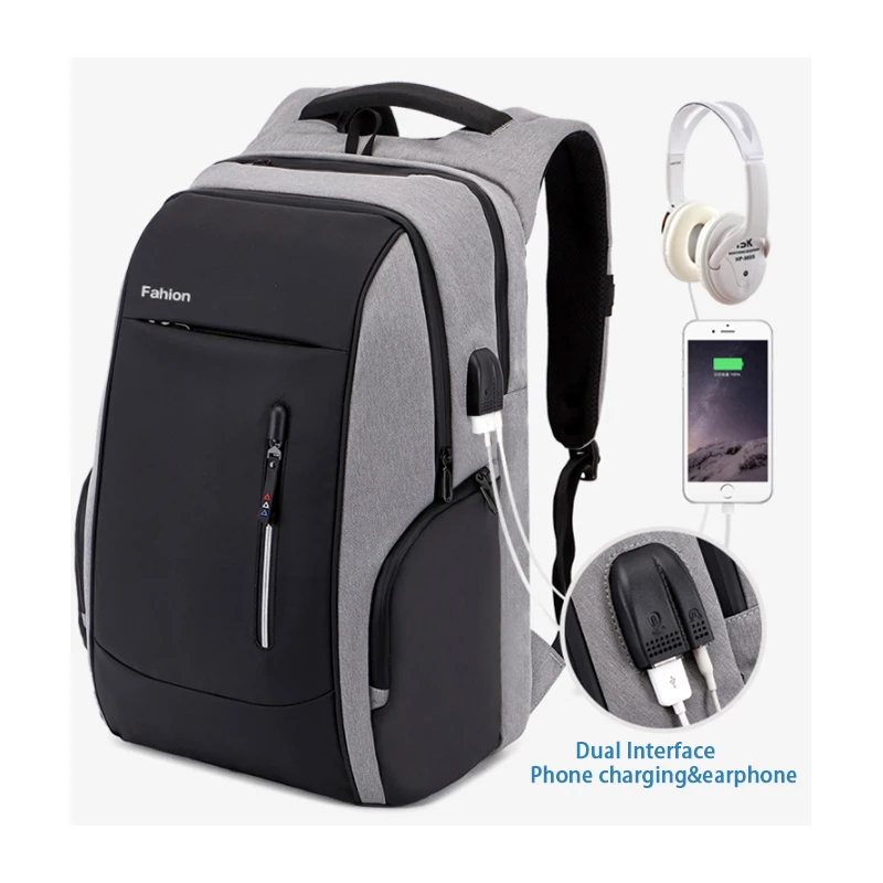 Doublesafe Safety Lock Travelling Mens Business Back Packs Laptop Travel Smart Backpack Bag With USB Charging Port