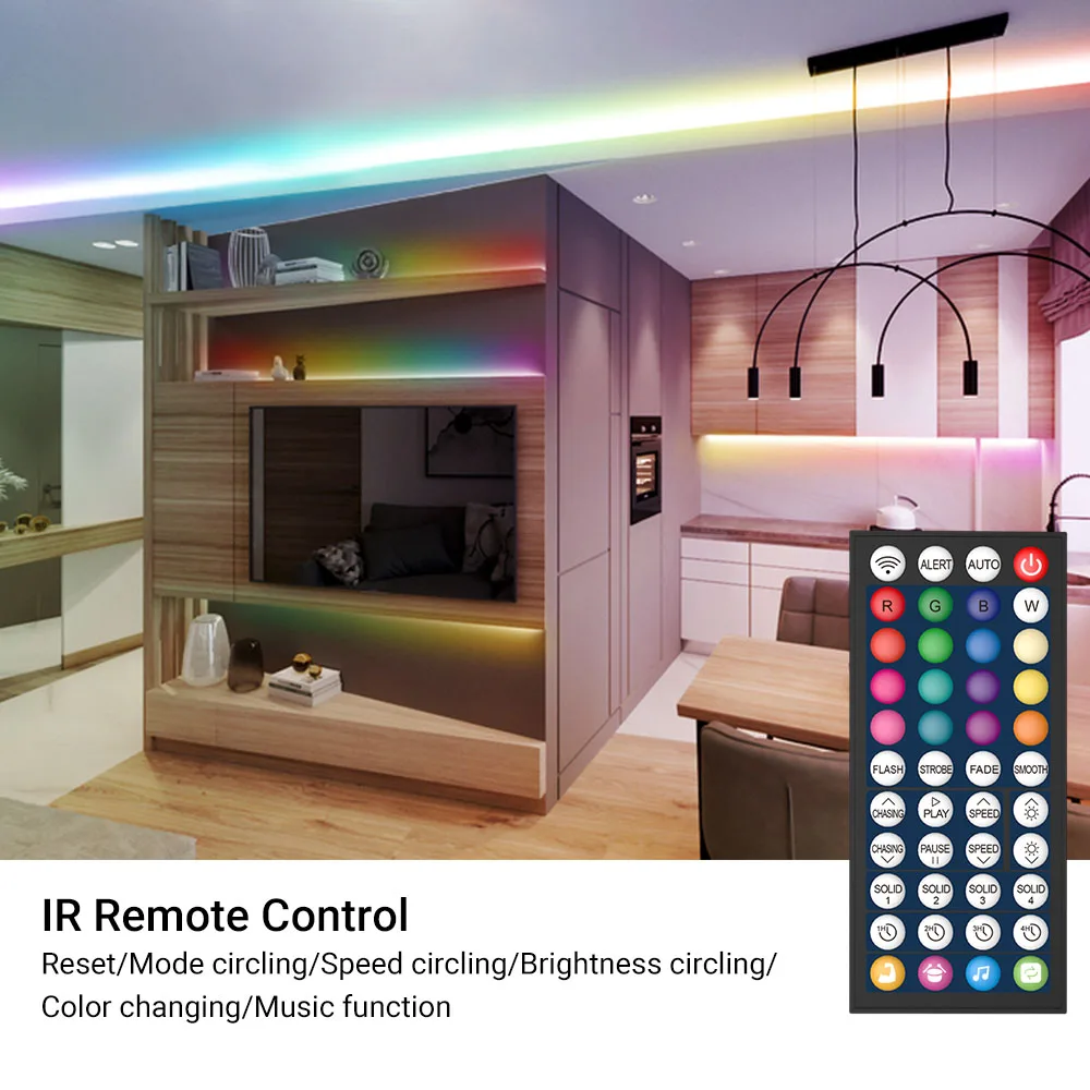 RGBIC LED Strip 12V 16.4Ft 5M 150LED 10M 300LED 2835 Magic Color Changing Rainbow LED Lights Smart APP Control Music Sync