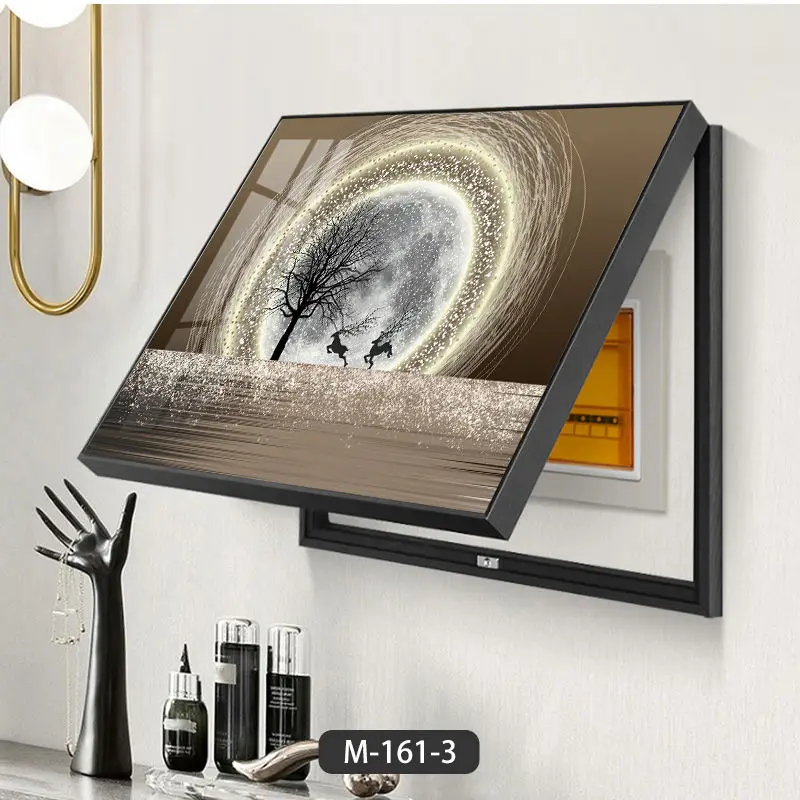 Modern living room electric meter decorative painting distribution box switch box light luxury electric meter box mural