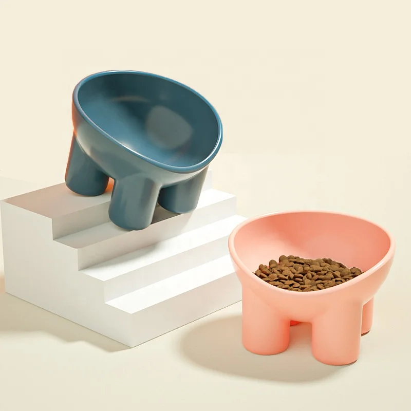 BunnyHi PET016 drinking supplies cat food bowl Pet Bowls Feeders with stand for protection cervical pet cat dog